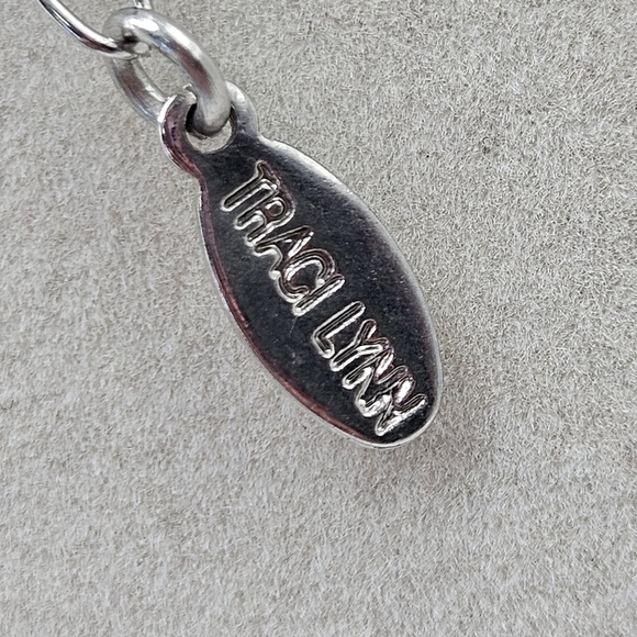 VINTAGE Traci Lynn Faux Pearl Silver Tone Mixed Metal Knotted Necklace - Picture 7 of 8